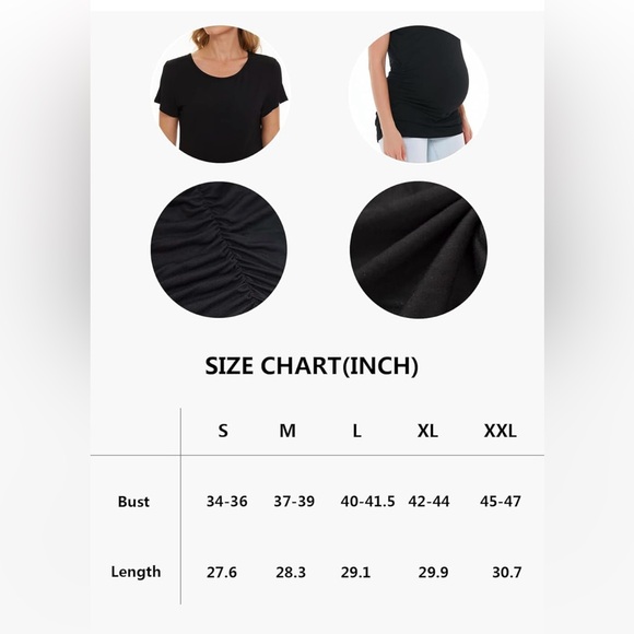 2 Maternity Pregnancy Side Ruched Top Shirt Clothes Bundle - Picture 2 of 2